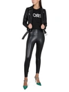Michael Michael Kors Faux Leather Leggings In Black