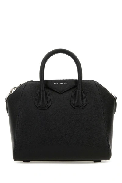 Givenchy Woman Black Leather Mini Antigona Handbag