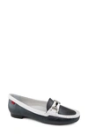 Marc Joseph New York Grand Street Loafer In Black White Pearlized Grainy