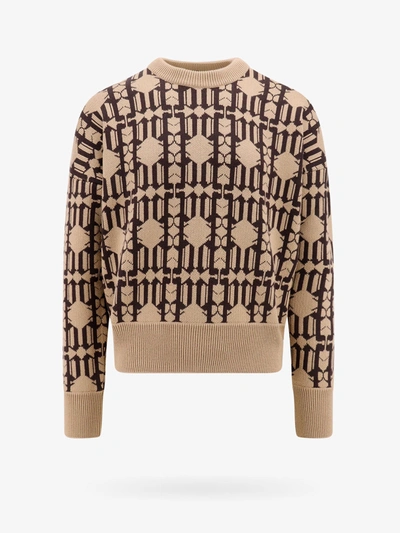 PALM ANGELS PALM ANGELS MAN SWEATER MAN BEIGE KNITWEAR