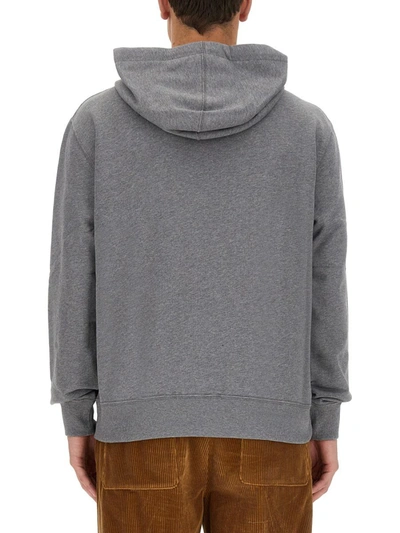 Etro Grey Logo Relaxed Hoodie In Gray