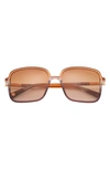 Ted Baker 56mm Gradient Square Sunglasses In Purple