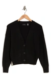 Tahari V-neck Crop Cardigan In Black