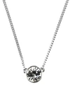Givenchy Necklace, Swarovski Element Pendant, 16" + 2" Extender In Silver
