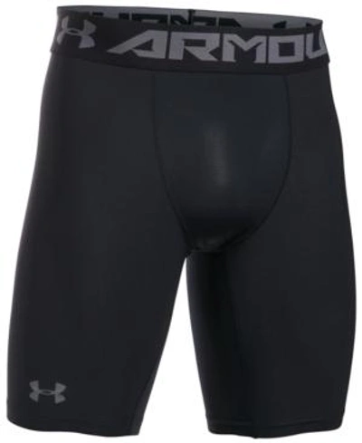 Under Armour Men's Big & Tall Heatgear Armour Moisture-wicking 9" Compression Shorts In Black