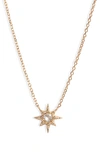 ANZIE WHITE TOPAZ STARBURST PENDANT NECKLACE