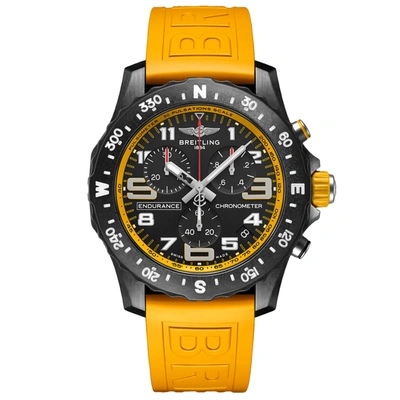 Breitling Endurance Pro Chronograph Quartz Black Dial Mens Watch X82310a41b1s1 In Black / Yellow