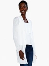 Nic + Zoe Featherweight Drape Linen Blend Cardigan In White