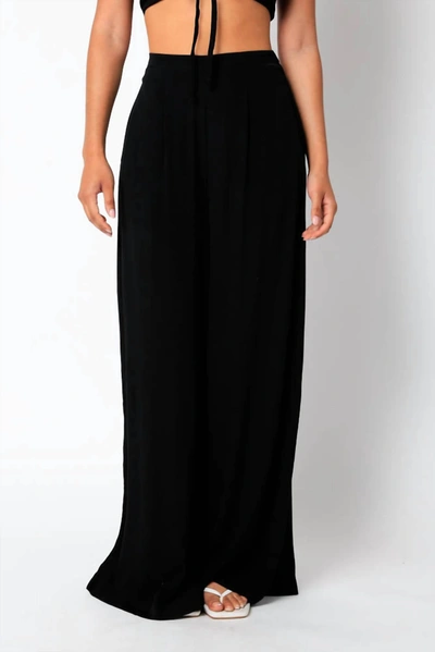 Olivaceous Crepe Palazzo Pants In Black