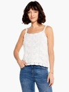 Nic + Zoe Crochet Sweater Tank In White