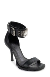 Karl Lagerfeld Malinda Ankle Cuff Sandal In Pewter