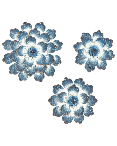 Peyton Lane Set Of 3 Blue Coastal Style Wall Decor