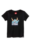 Icecream Kids' Monster Cotton Graphic T-shirt In Black
