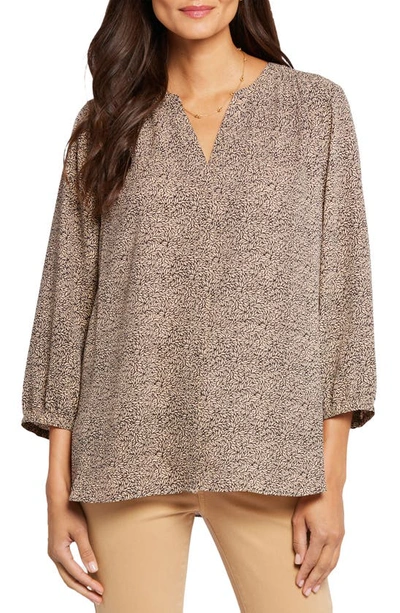 Nydj High/low Crepe Blouse In Willwood