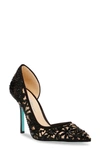 Betsey Johnson Women's Chic Rhinestone Evening Pumps In Black