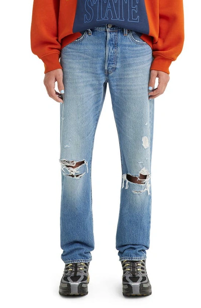 Levi's 501® Originals Ripped Straight Leg Jeans In Shredded
