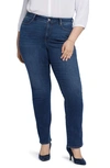Nydj Marilyn High Waist Straight Leg Jeans In Blue