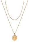 Awe Inspired Mini Athena Pendant Layered Necklace In Gold Vermeil