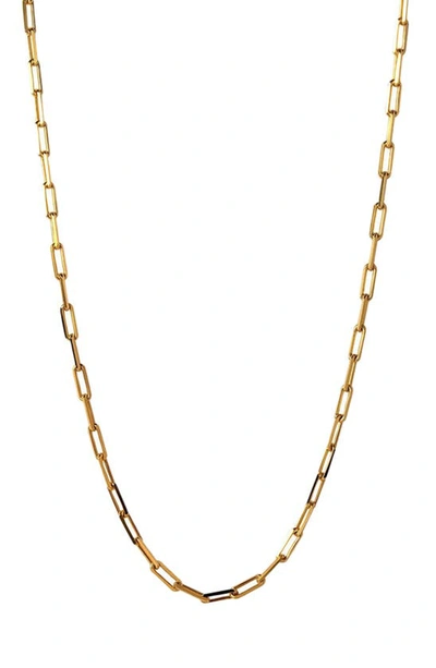 Awe Inspired Classic Paper Clip Chain Necklace In Gold Vermeil