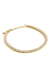 Madewell Tennis Bracelet In Pale Gold