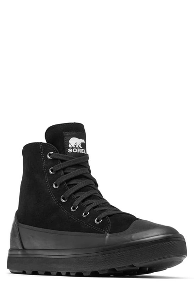 Sorel Cheyanne Metro Ii Waterproof Boot In Black/ Sea Salt