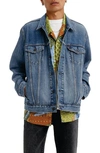Levi's Levis Trucker Jacket With Patches Big Boys S-xl Xl In Skyline Trucker