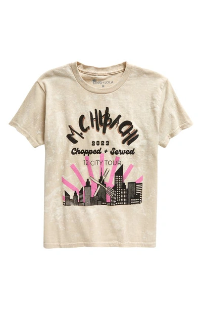 King + Lola Kids' M. C. Hibachi Cotton Graphic T-shirt In Tan
