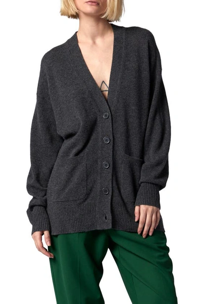 Equipment Clemence Cashmere Cardigan In Heather Grey