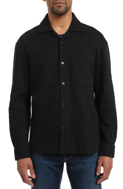 Mavi Jeans Cotton Piqué Overshirt In Black