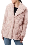 Bernardo Faux Fur Jacket In Petal Pink
