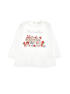 Monnalisa Cry Babies Long-sleeved T-shirt In Cream