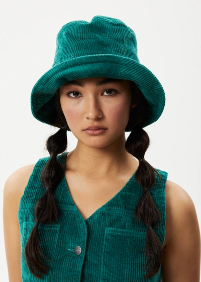 Afends Corduory Wide Brim Hat In Green