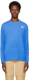 THE NORTH FACE BLUE WANDER LONG SLEEVE T-SHIRT