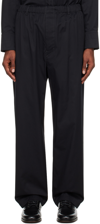 LEMAIRE BLACK RELAXED TROUSERS