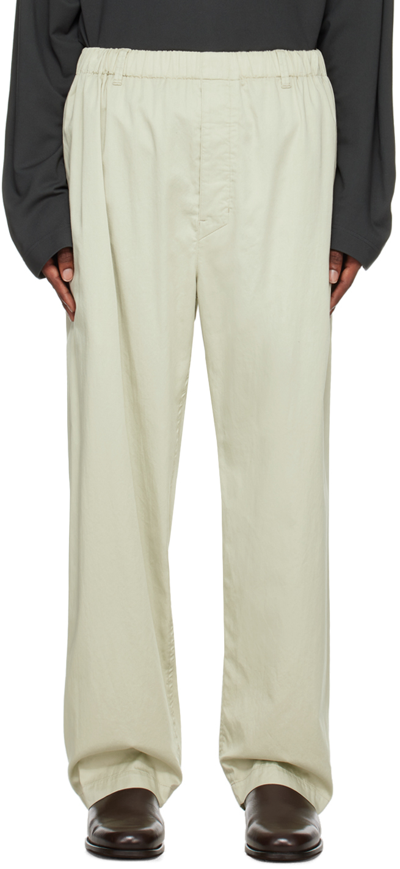 Lemaire Relaxed Trousers In Light_sage