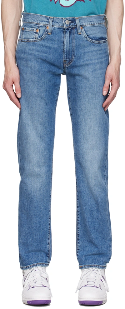 Levi's Blue 502 Taper Jeans In Come Draw Wit Me Adv