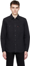 Levi's Levis Barstow Western Long Sleeved Shirt Black In New Blackblack Rinse