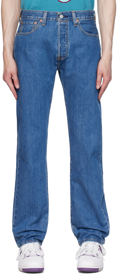 Levi's Blue 501 Original Jeans In Medium Stonewash