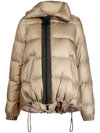 Sacai Padded Zip-up Puffer Jacket In Brown