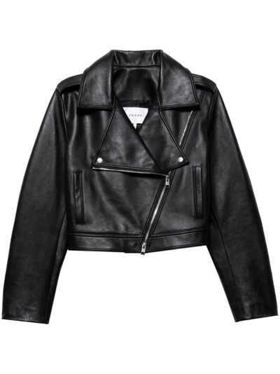 Frame Leather Moto Jacket In Noir