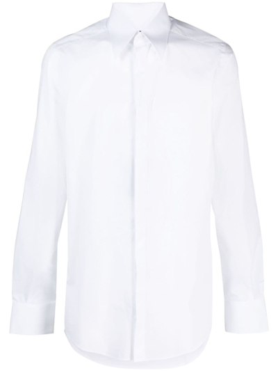 Dolce & Gabbana Long-sleeve Cotton Shirt In White