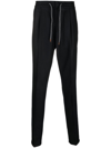 Brunello Cucinelli Tapered Virgin-wool Track Pants In Black