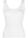 Missoni Sparkle Scoop Neck Sweater Tank In White