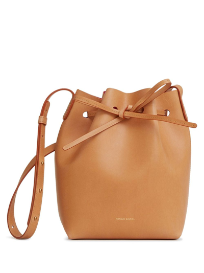 MANSUR GAVRIEL MINI LEATHER BUCKET BAG