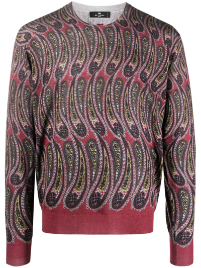Etro Long-sleeve Intarsia-knit Jumper In Multicolor