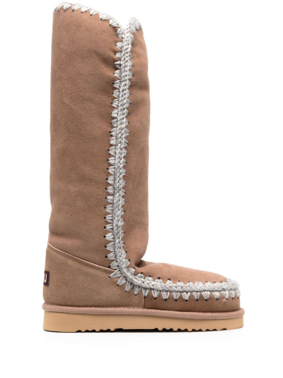 Mou Eskimo 40 Low Heels Boots In Brown