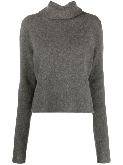 Petar Petrov Cashmere-blend Roll Neck Sweater In Gray
