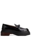 TOD'S ALMOND-TOE LEATHER LOAFERS