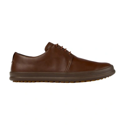Camper Chasis Leather Derby Shoes In Medium_brown