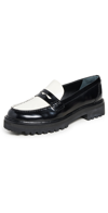 REFORMATION AGATHEA CHUNKY LOAFERS BLACK / WHITE CB